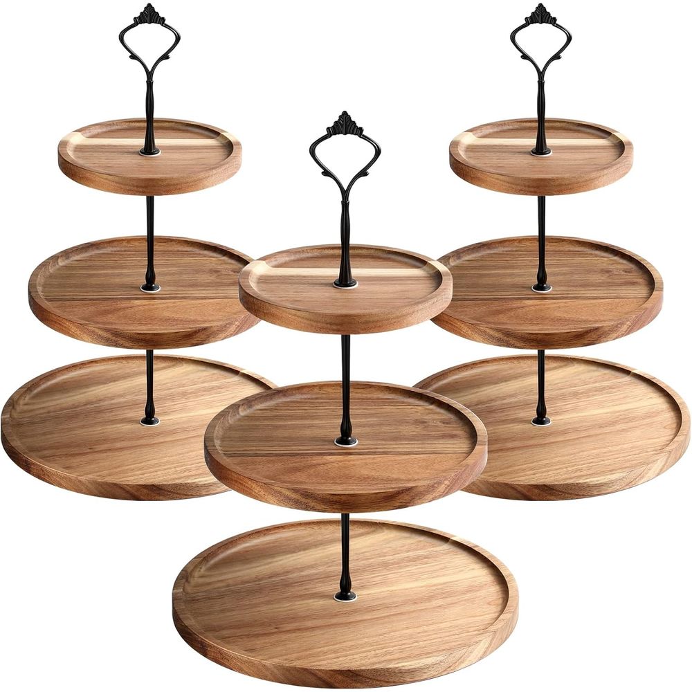 Cupcake Stand Tier - 3 Set 3 Tier Wood Cupcake