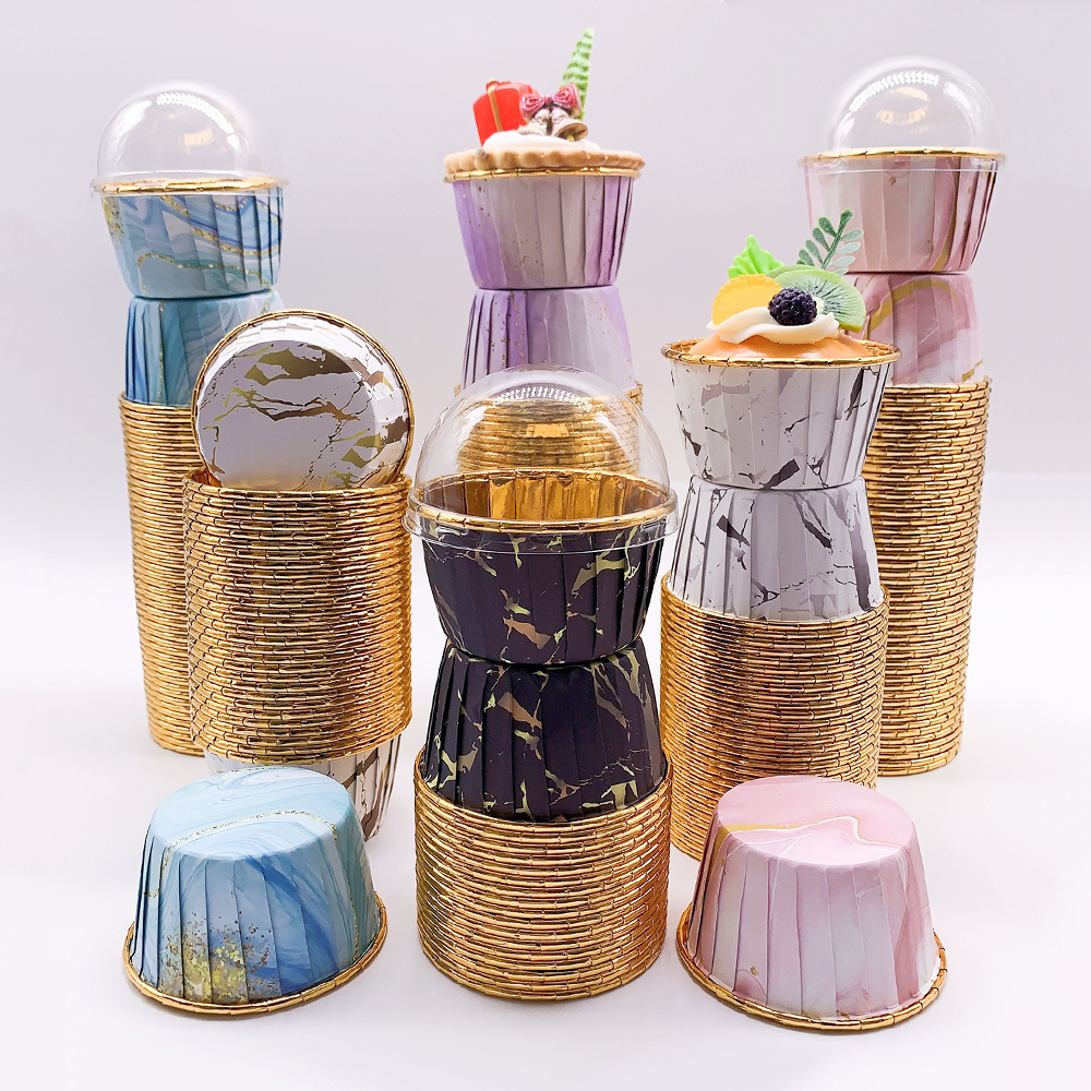 Plastic Cup 50Pcs - Set, 50pcs Disposable Cupcake Cups with