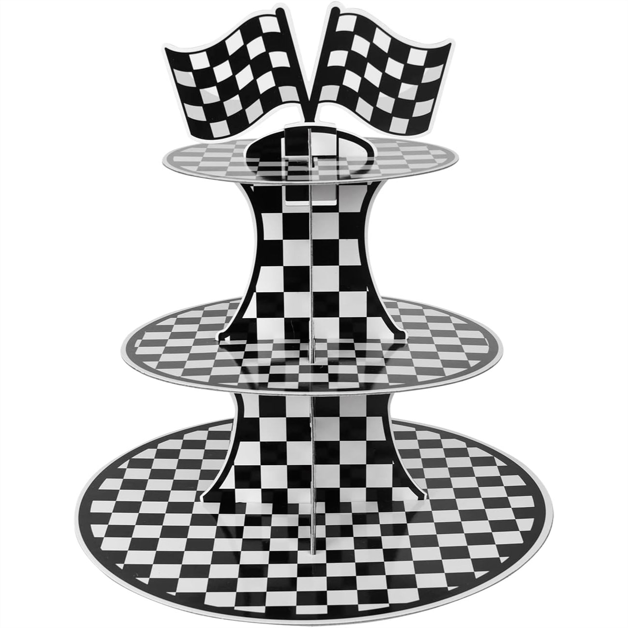 Cupcake Stand Tier - 3-Tier Cardboard Cupcake Stand Racing Car