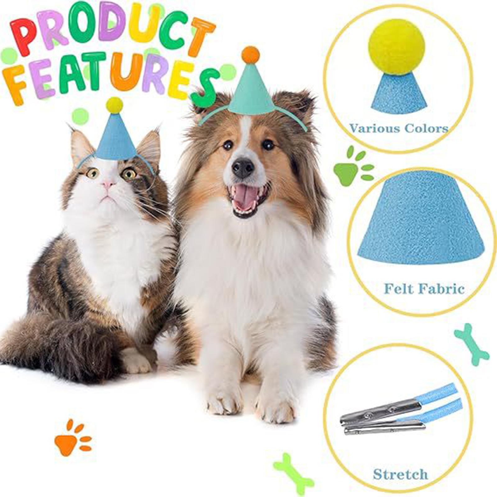 Party Hat Cone - 6 Pieces Mini Pet Party Hats