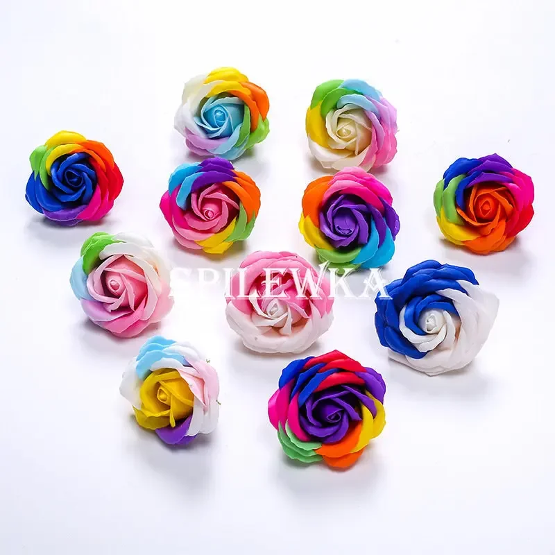 Event Suppliers - Spilewka 6X7cm Colorful Rose Artificial Flower