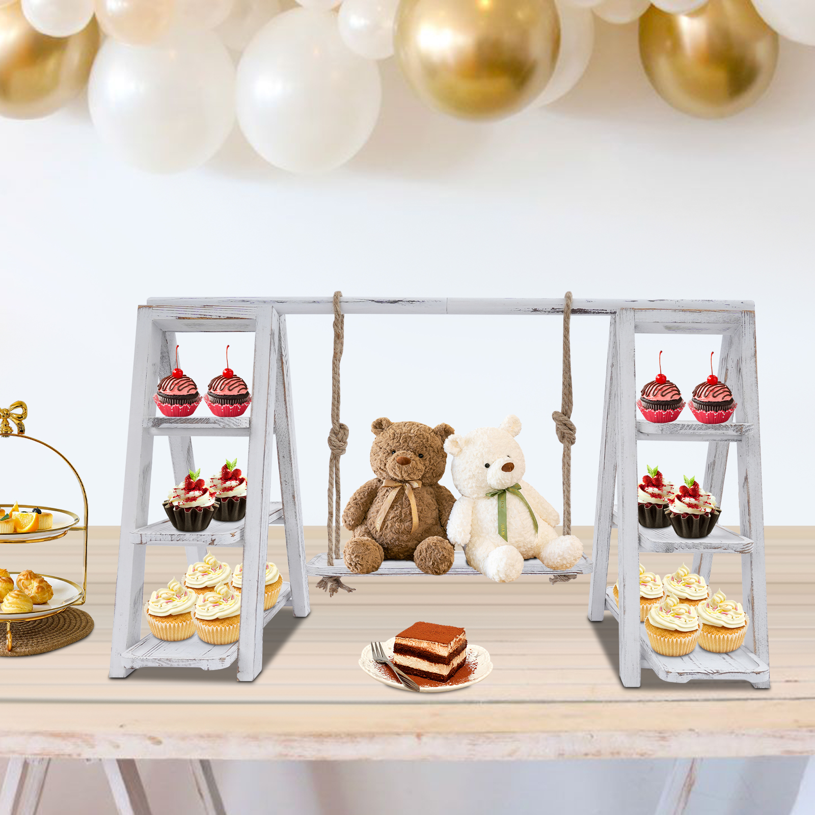 3-Tier A-Shape Cupcake Stand W - đánh giá và giá Cupcake Stand Tier