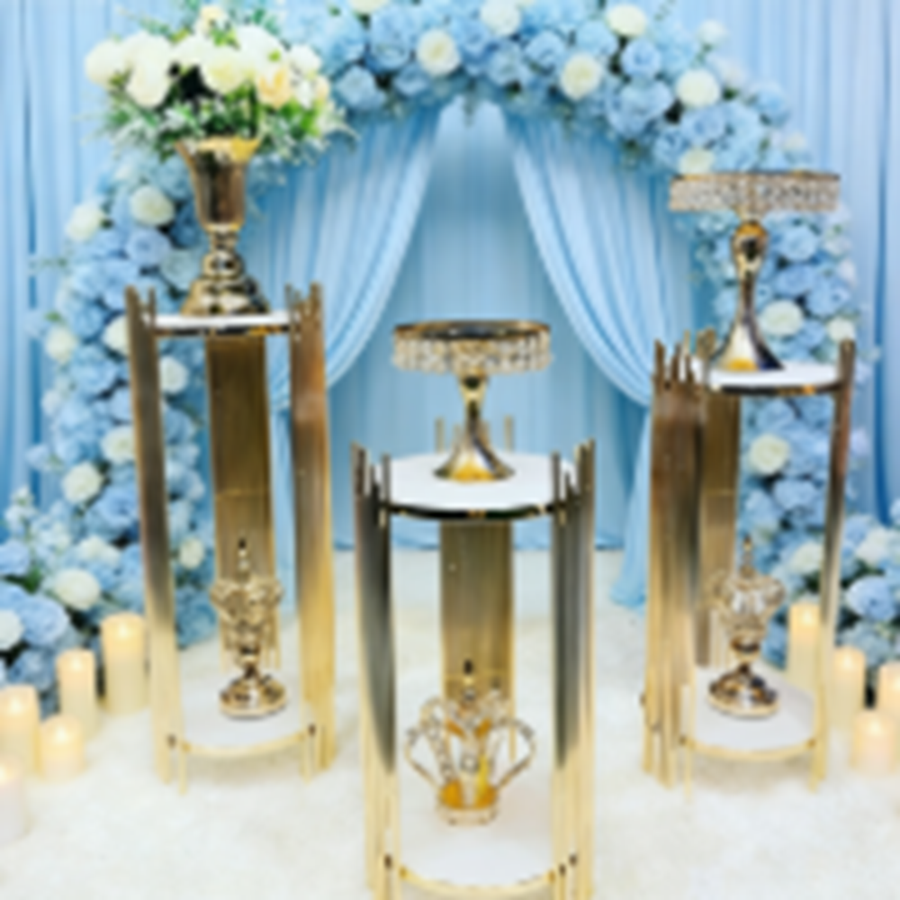 decoration gold metal walkway  - đánh giá và giá Dessert Table Backdrop