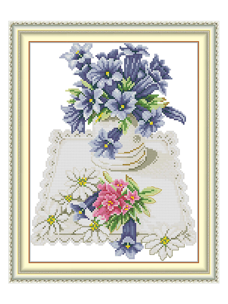 Blue Flowers On Lace Napkins P - đánh giá và giá Napkin Folding Set
