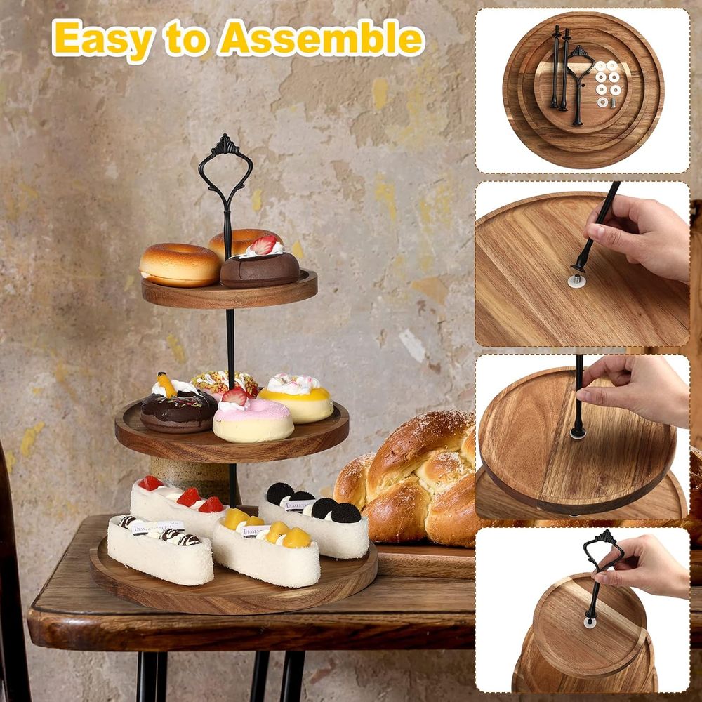 3 Set 3 Tier Wood Cupcake Stan - đánh giá và giá Cupcake Stand Tier