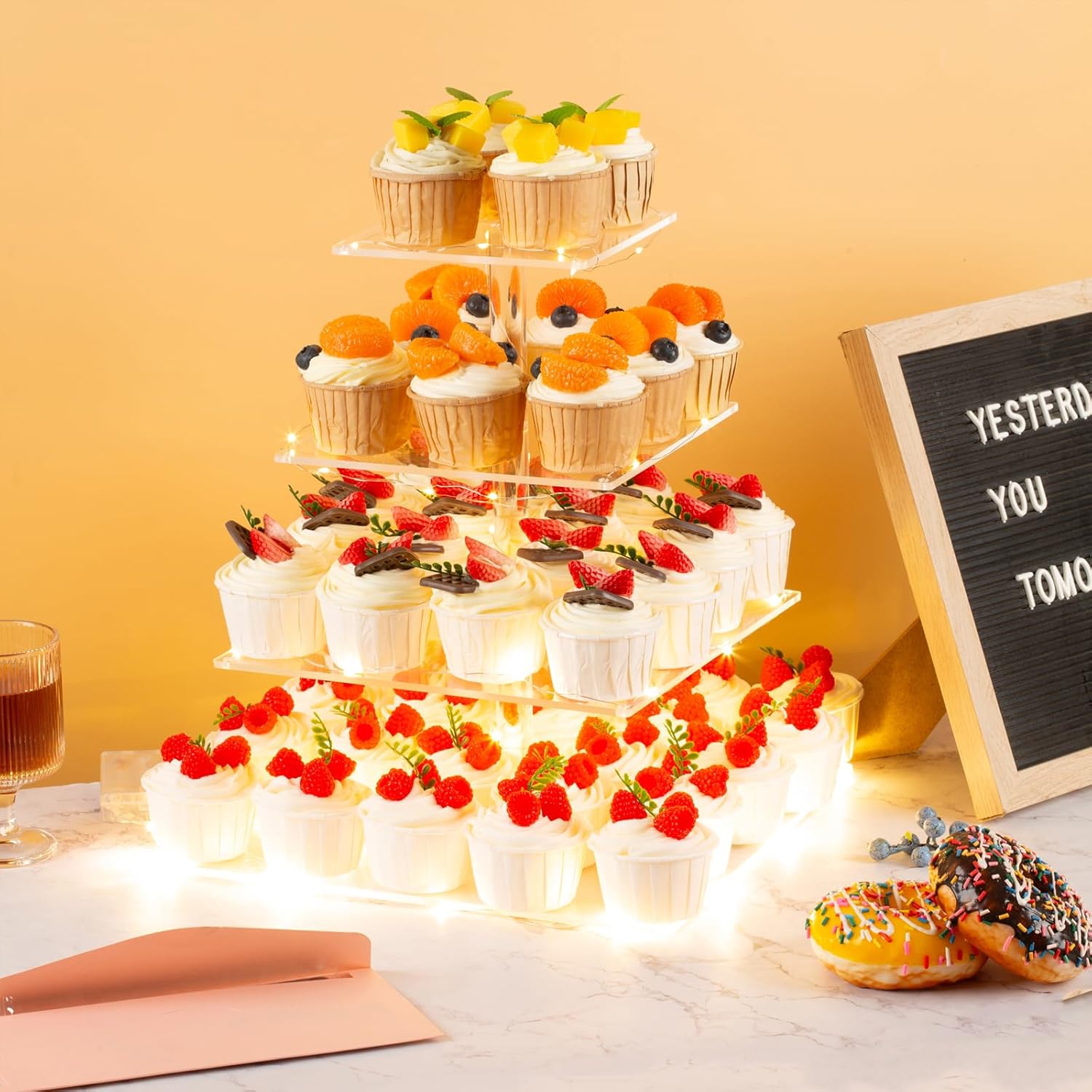 4 Tier Premium Acrylic Cupcake - đánh giá và giá Cupcake Stand Tier