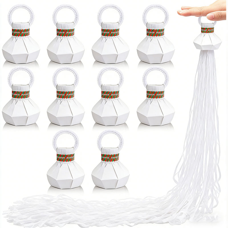 10pcs White Streamers Poppers  - đánh giá và giá Confetti Cannon Tube