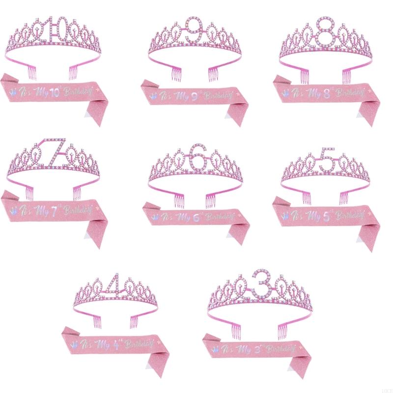 Glittering Pink Birthday Tiara - đánh giá và giá Birthday Sash Glitter