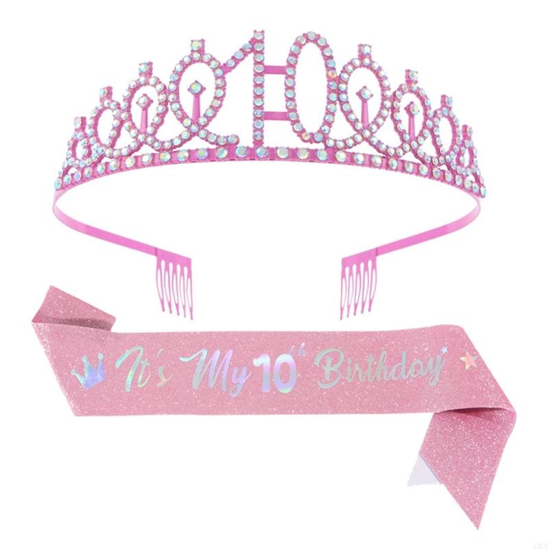 Glittering Pink Birthday Tiara - đánh giá và giá Birthday Sash Glitter