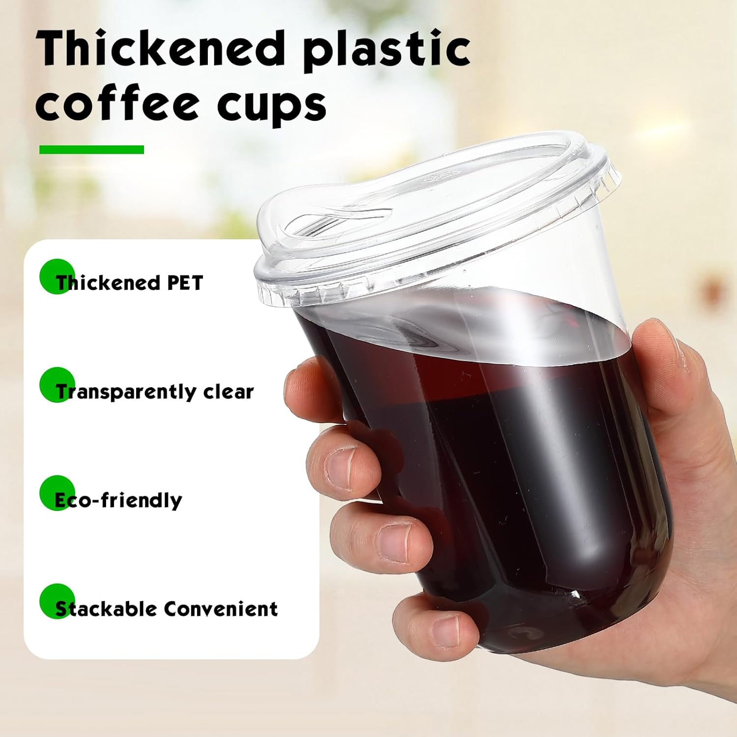 Clear Plastic Cups with Strawl - đánh giá và giá Plastic Cup 50Pcs