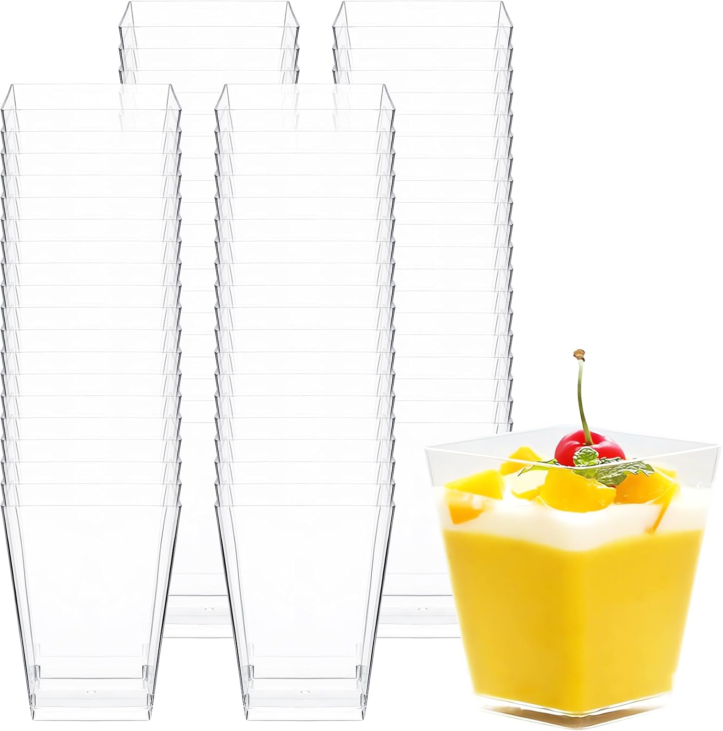 25/50/100 Pack 5oz Mini Desser - đánh giá và giá Plastic Cup 50Pcs