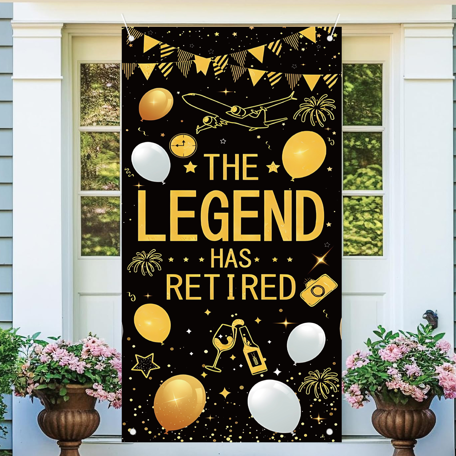 Retirement Party Decorations f - đánh giá và giá Party Banner Gold
