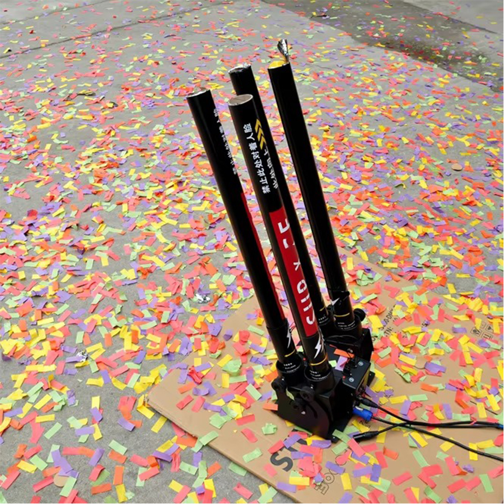 4 Heads Electronic Confetti La - đánh giá và giá Confetti Cannon Tube
