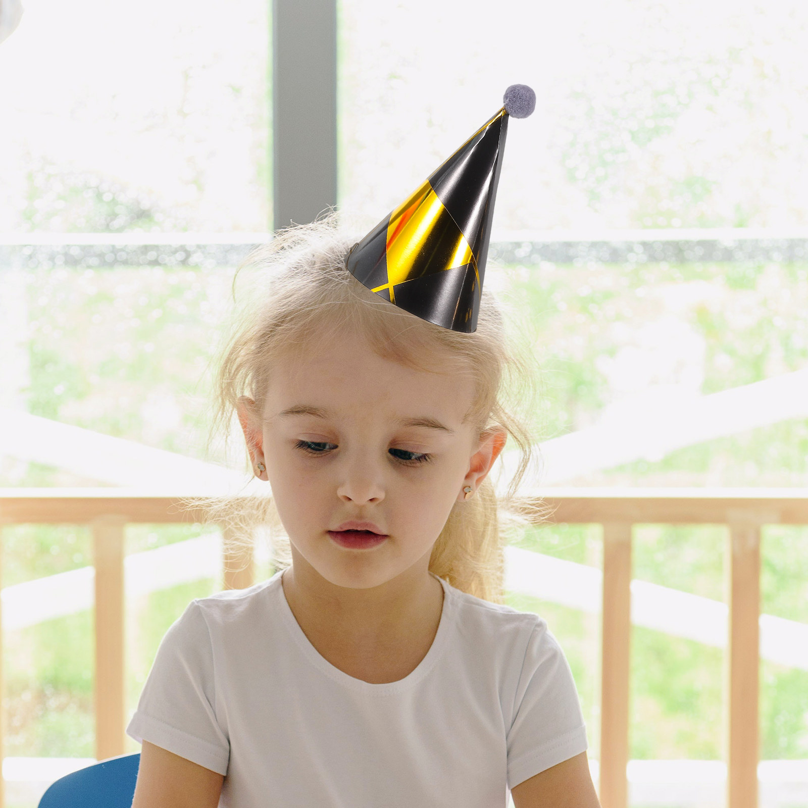 3Pcs Elegant Gold Foil Birthda - đánh giá và giá Party Hat Cone
