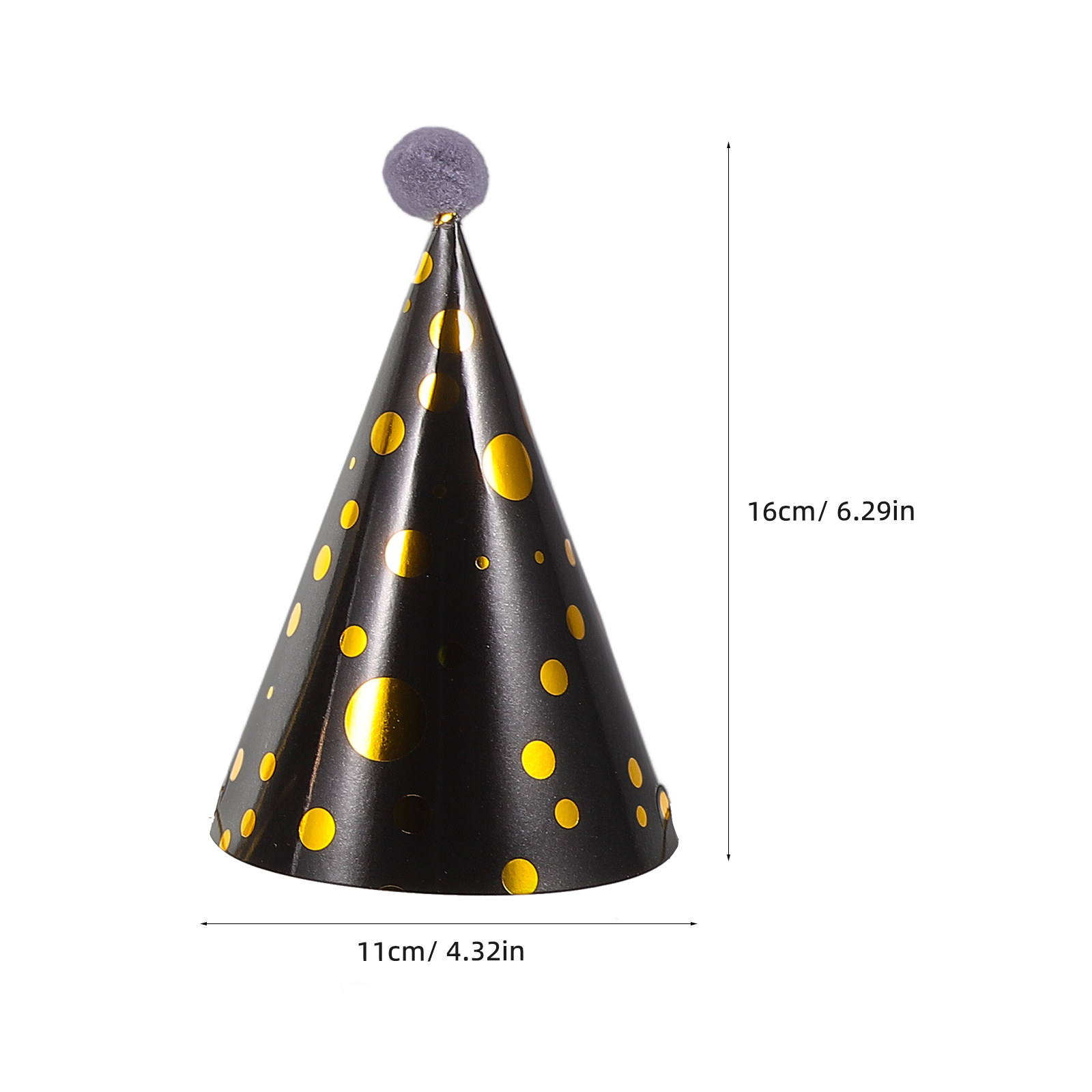 3Pcs Elegant Gold Foil Birthda - đánh giá và giá Party Hat Cone