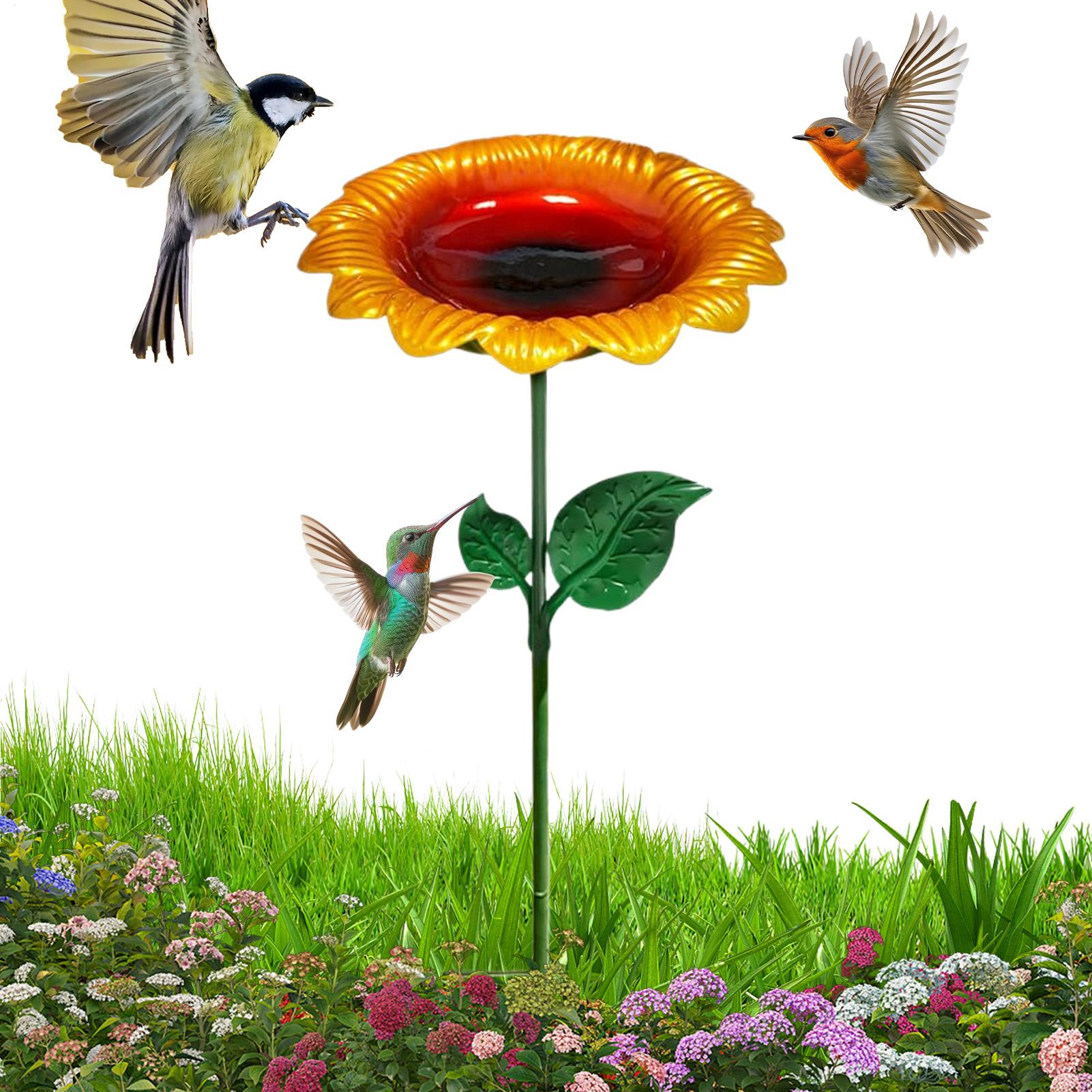 Outdoor Bird Bath Metal Sunflo - đánh giá và giá Event Support