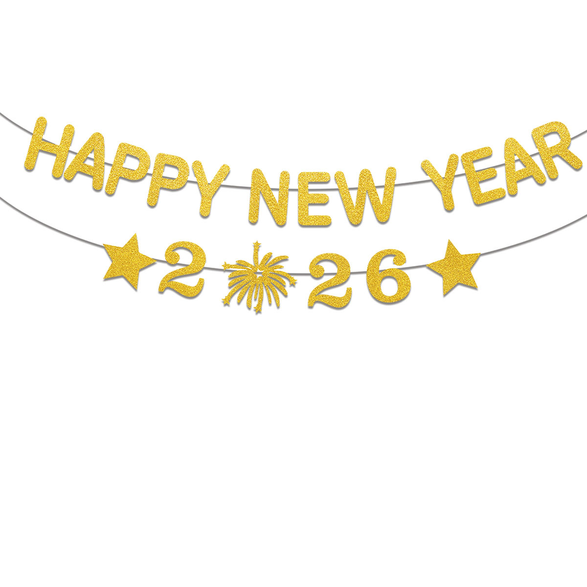 1Set 2026 Happy New Year Decor - đánh giá và giá Party Banner Gold