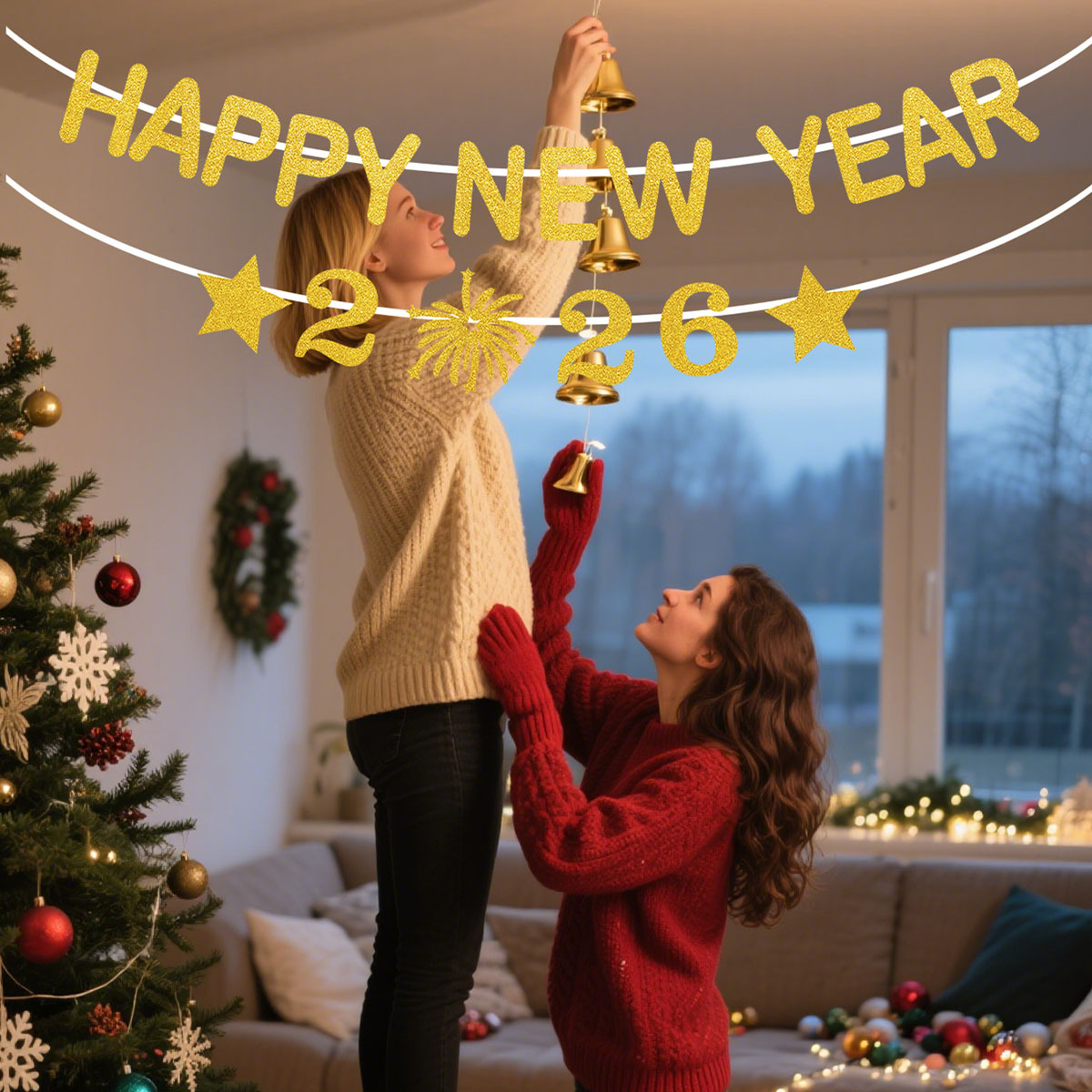 1Set 2026 Happy New Year Decor - đánh giá và giá Party Banner Gold