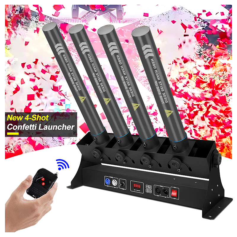 SHTX 4-Tube Confetti Launcher, - đánh giá và giá Confetti Cannon Tube