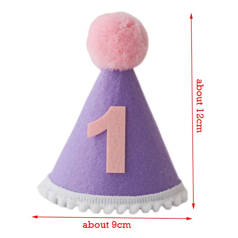 Purple Birthday Hat 1 2 3 4 5  - đánh giá và giá Party Hat Cone