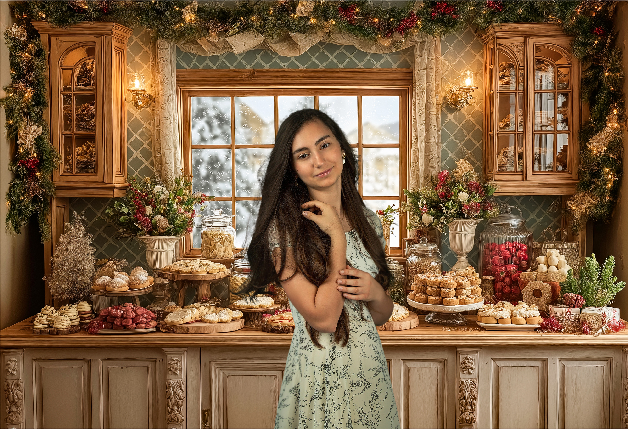 Christmas-Themed Dessert Table - đánh giá và giá Dessert Table Backdrop