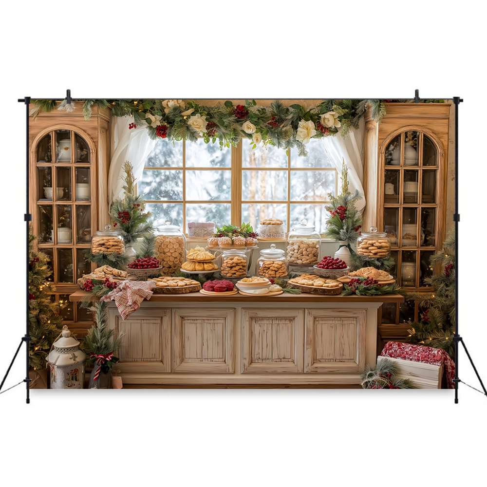 Christmas-Themed Dessert Table - đánh giá và giá Dessert Table Backdrop