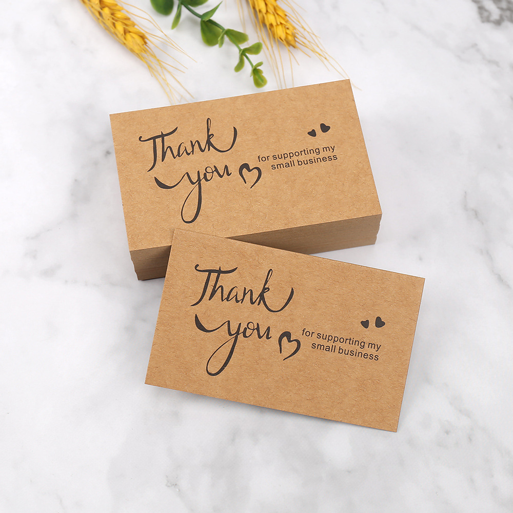 50pcs Thank You Cards Kraft Pa - đánh giá và giá Party Event Supply Store