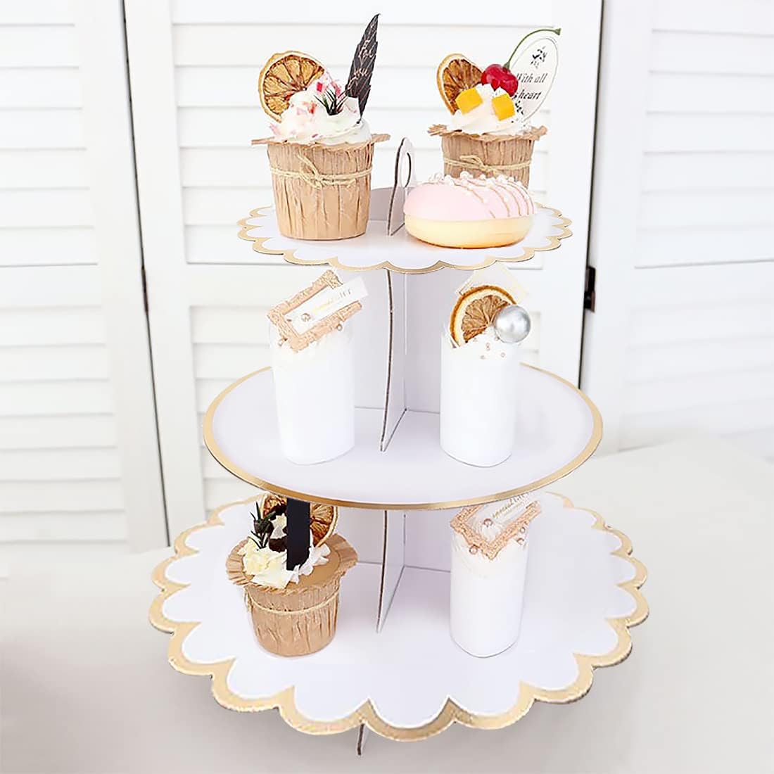 Cardboard Cake Stand 3 Tier, D - đánh giá và giá Cupcake Stand Tier