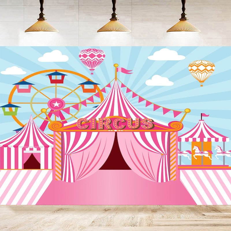 Pink Circus Photography Backdr - đánh giá và giá Dessert Table Backdrop