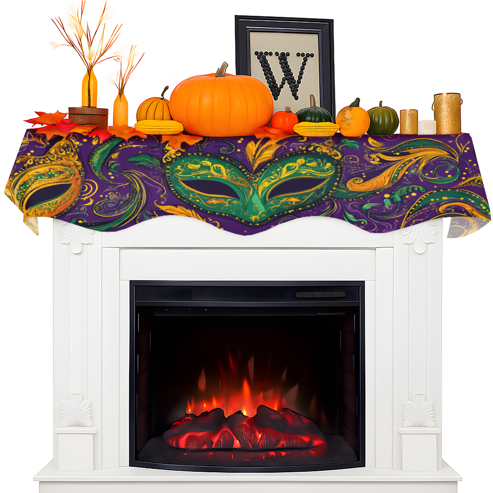 1Pc Carnival Mask Fireplace Sc - đánh giá và giá Party Banner Gold