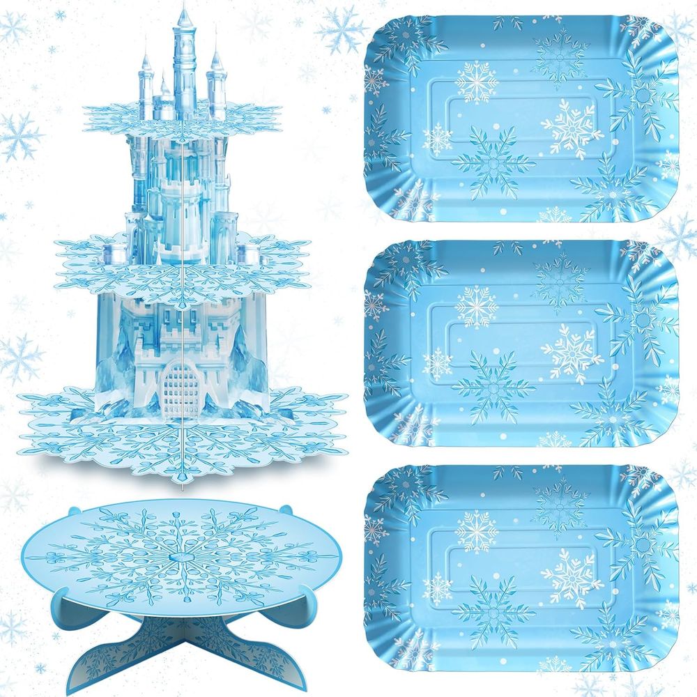 3-Tier Blue Castle Cupcake Sta - đánh giá và giá Cupcake Stand Tier