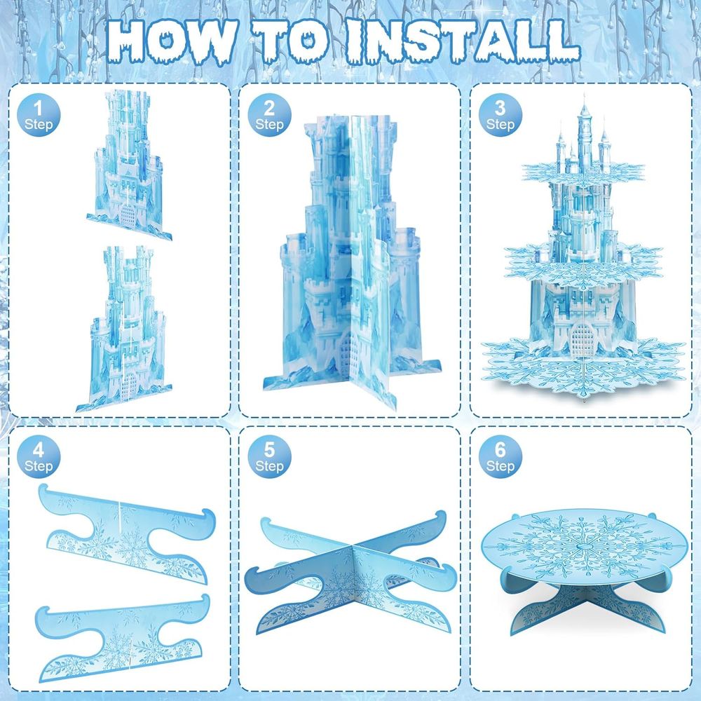 3-Tier Blue Castle Cupcake Sta - đánh giá và giá Cupcake Stand Tier