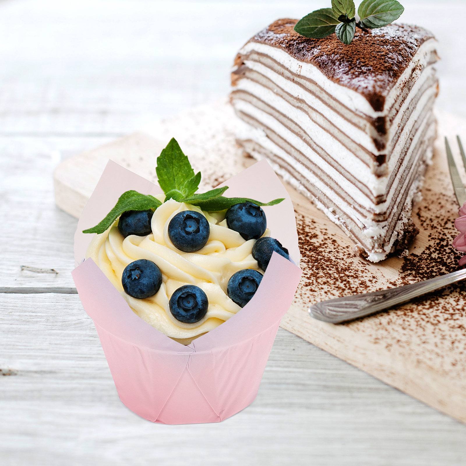 50Pcs Tulip Cupcake Liners Pap - đánh giá và giá Plastic Cup 50Pcs