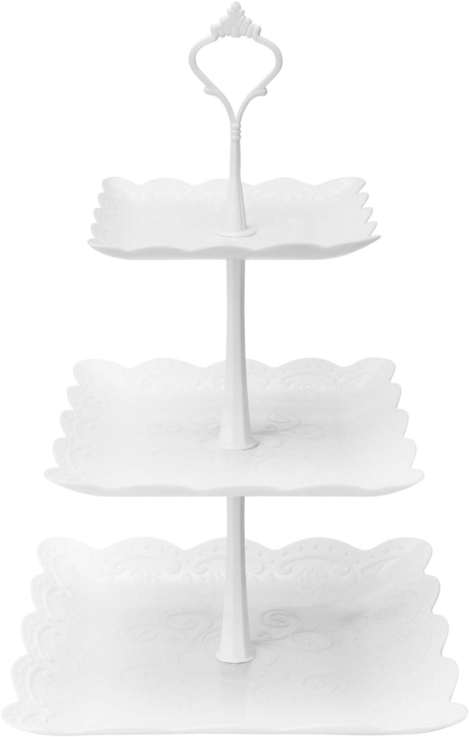3 Tier Cupcake Stand, Plastic  - đánh giá và giá Cupcake Stand Tier