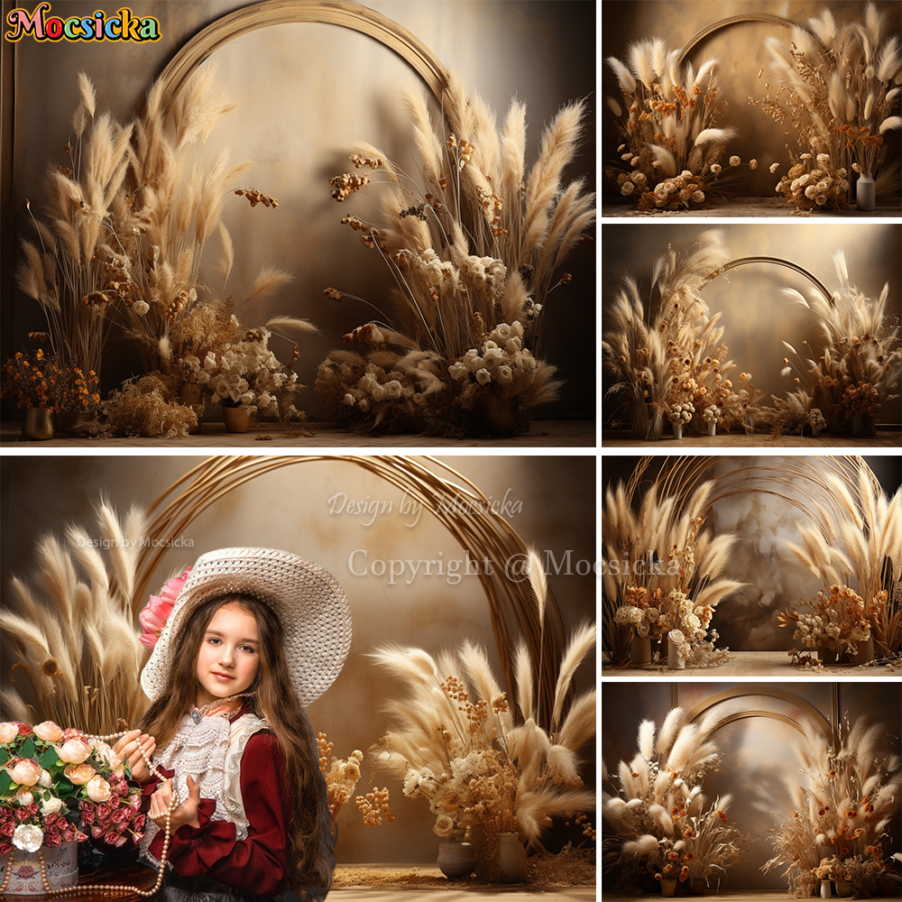 Mocsicka Boho Retro Brown Phot - đánh giá và giá Dessert Table Backdrop