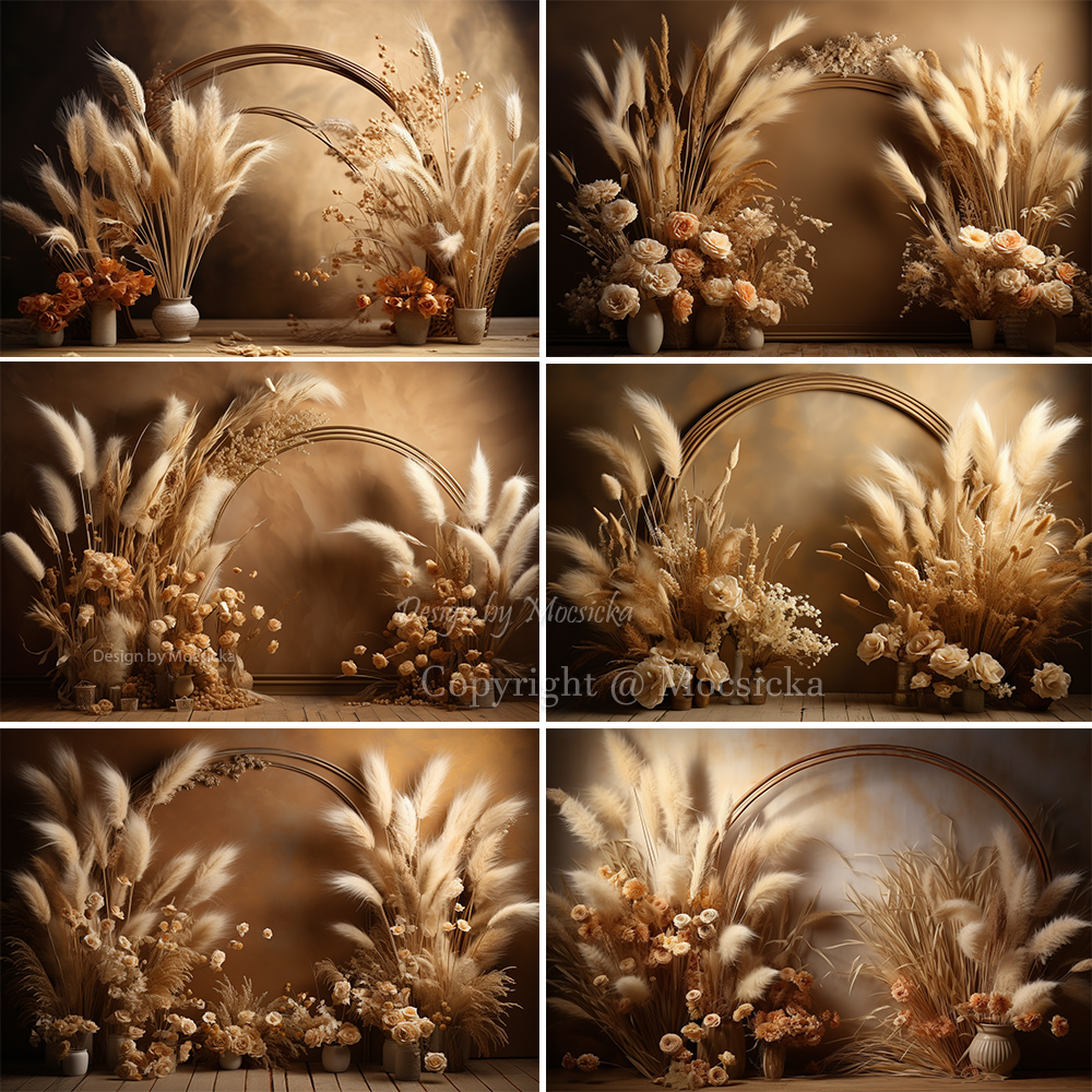 Mocsicka Boho Retro Brown Phot - đánh giá và giá Dessert Table Backdrop