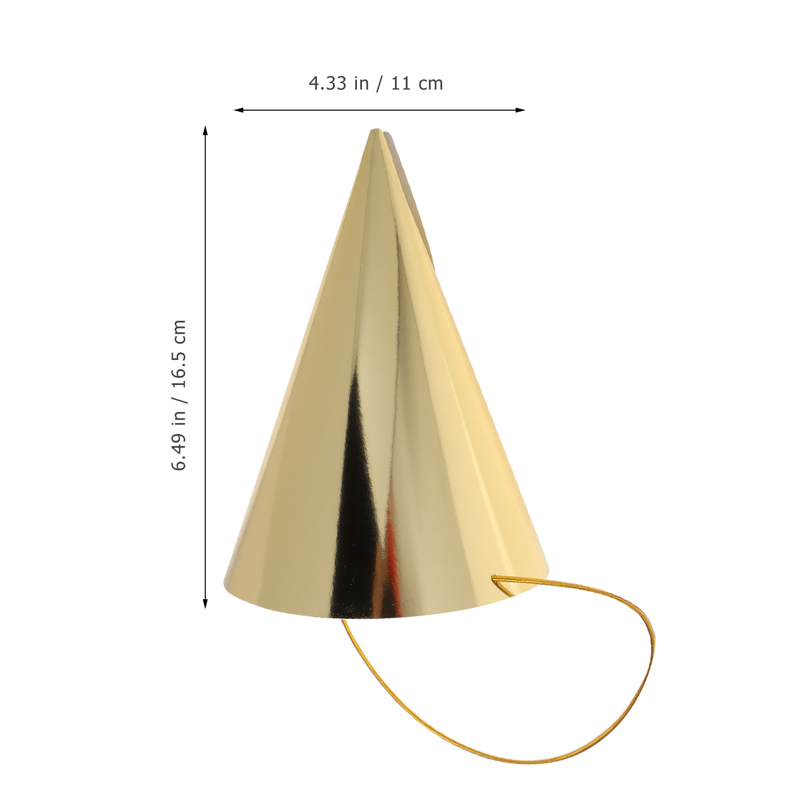 8Pcs Birthday Party Hats Gold  - đánh giá và giá Party Hat Cone