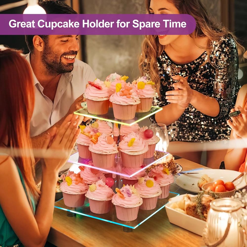 3-Tier Acrylic Cupcake Tower w - đánh giá và giá Cupcake Stand Tier