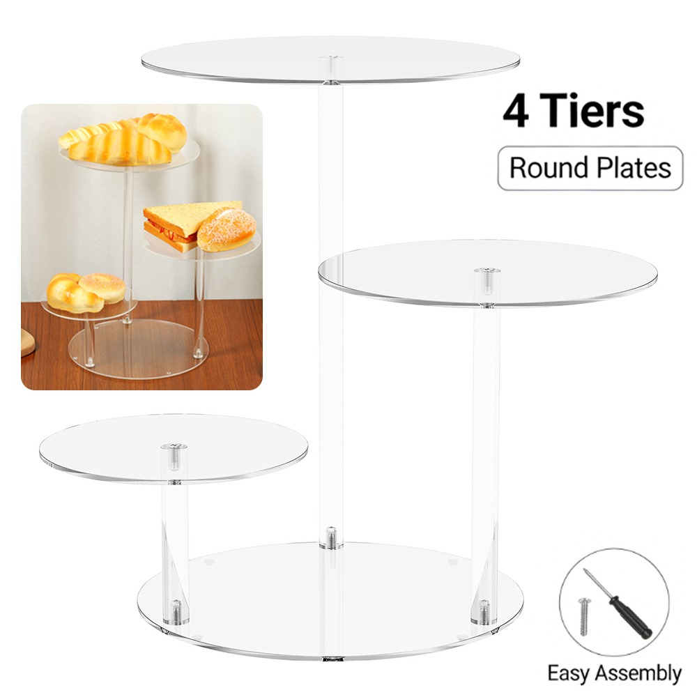 4 Tier Cake Stand Acrylic Tran - đánh giá và giá Cupcake Stand Tier