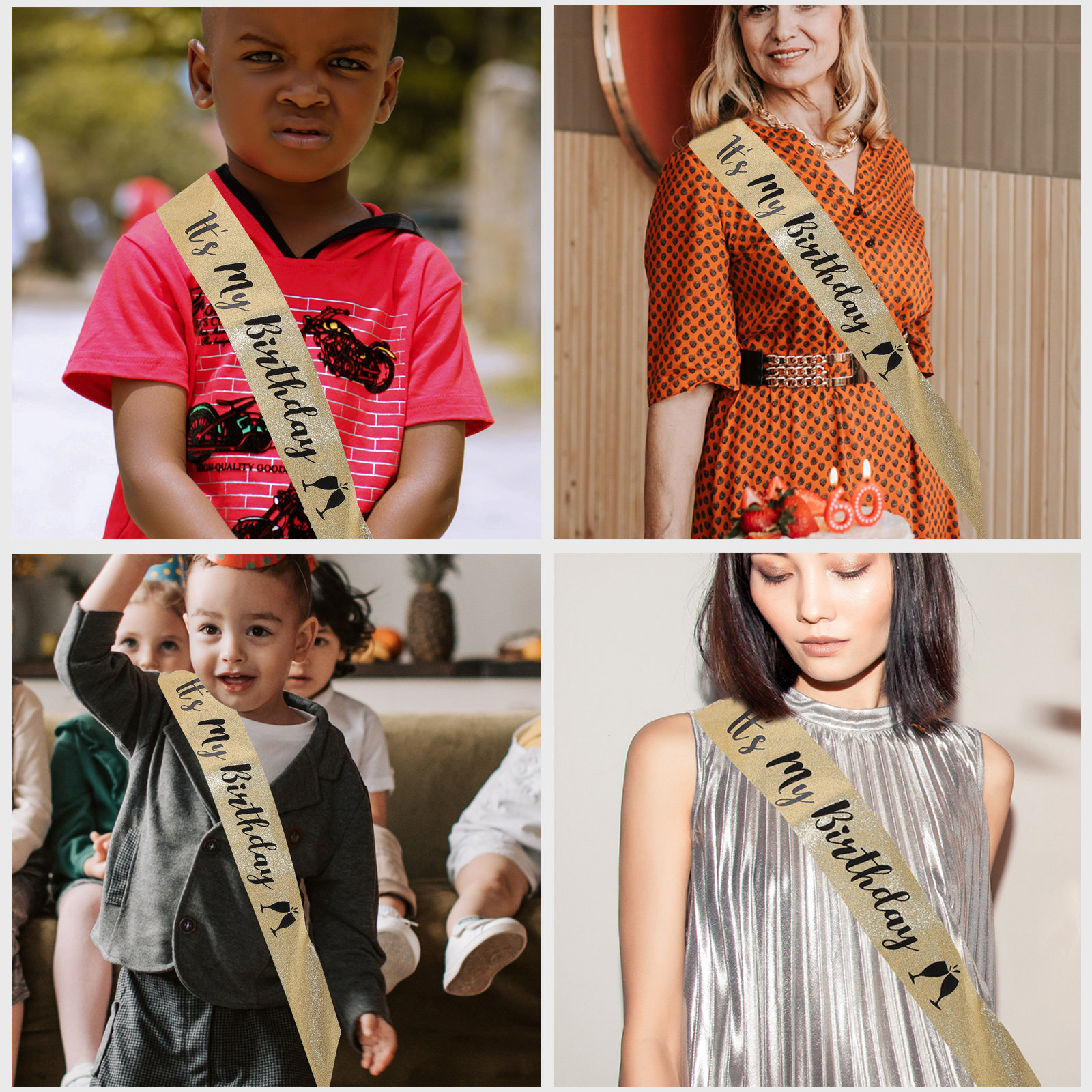 1Pcs Birthday Sash Glitter Clo - đánh giá và giá Birthday Sash Glitter