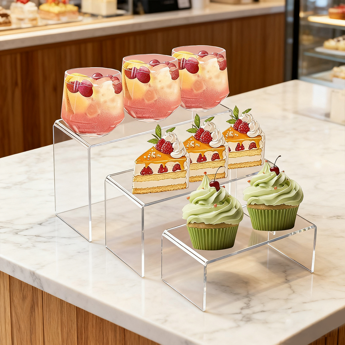 5pcs Acrylic Dessert Display S - đánh giá và giá Cupcake Stand Tier