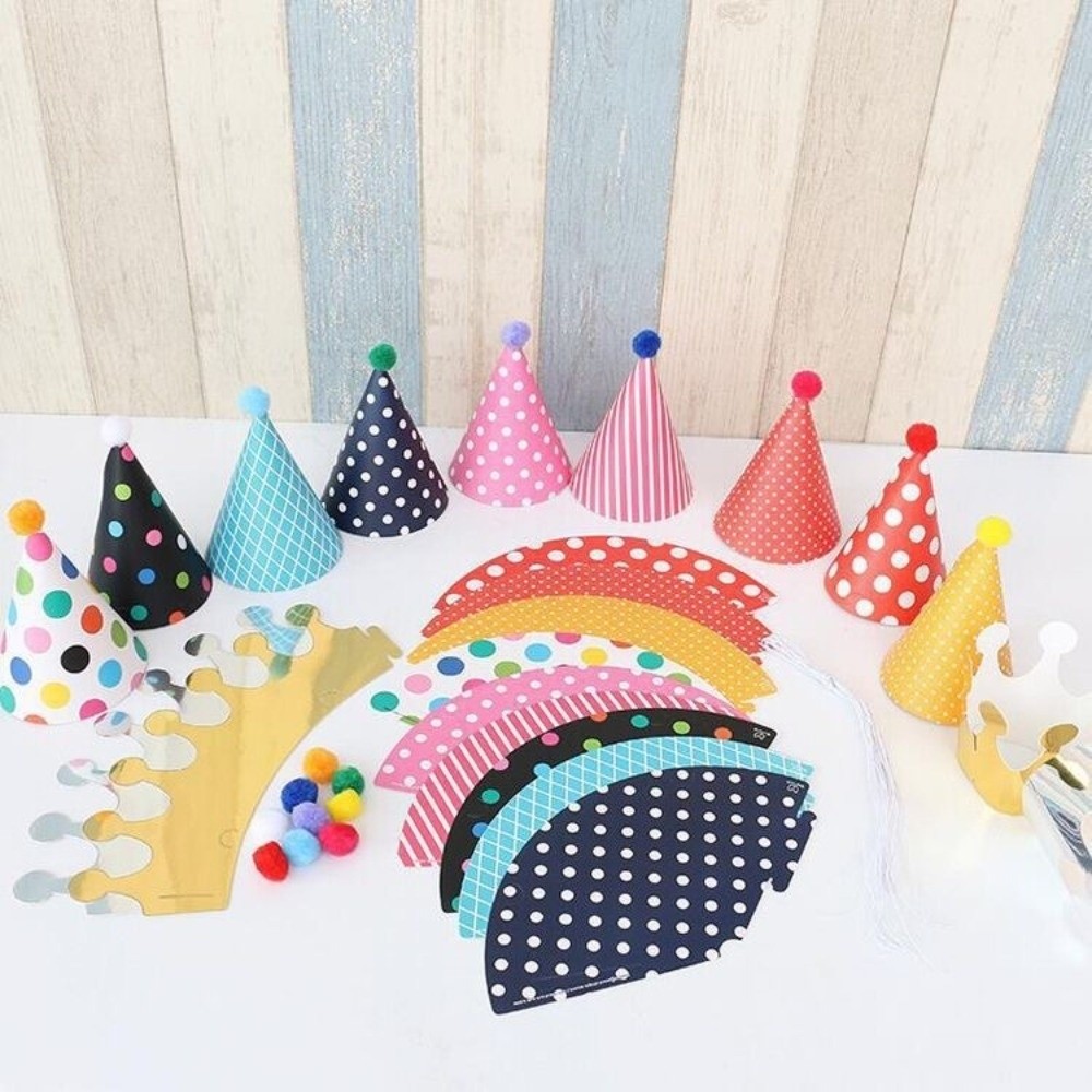 Polka Dot Birthday Party Hats  - đánh giá và giá Party Hat Cone