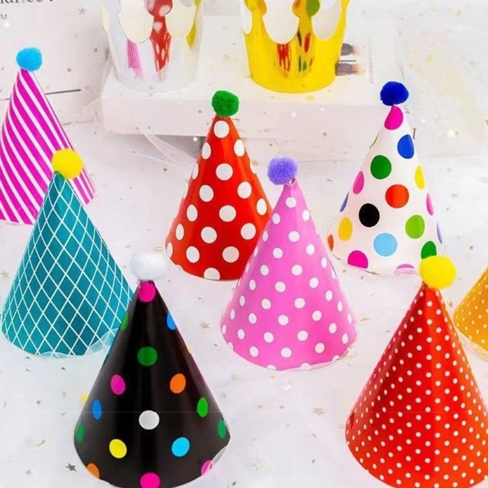 Polka Dot Birthday Party Hats  - đánh giá và giá Party Hat Cone