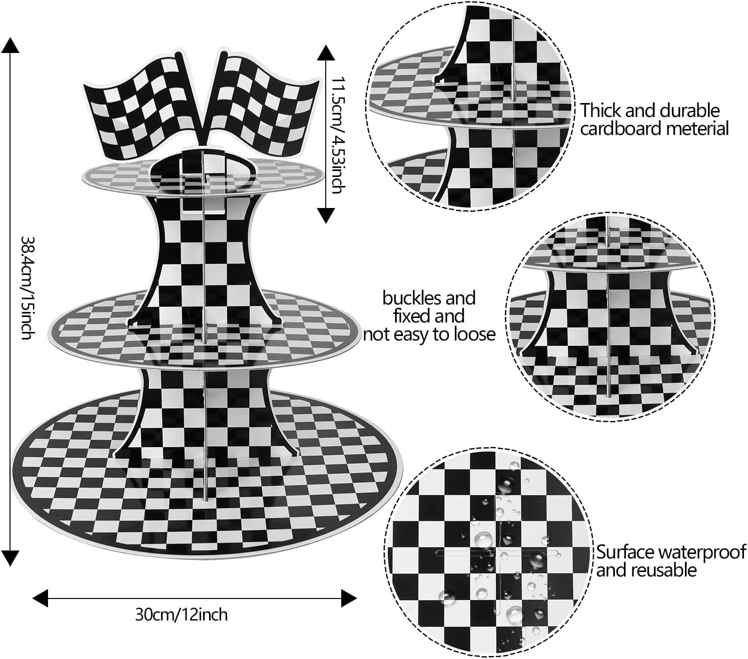 3-Tier Cardboard Cupcake Stand - đánh giá và giá Cupcake Stand Tier