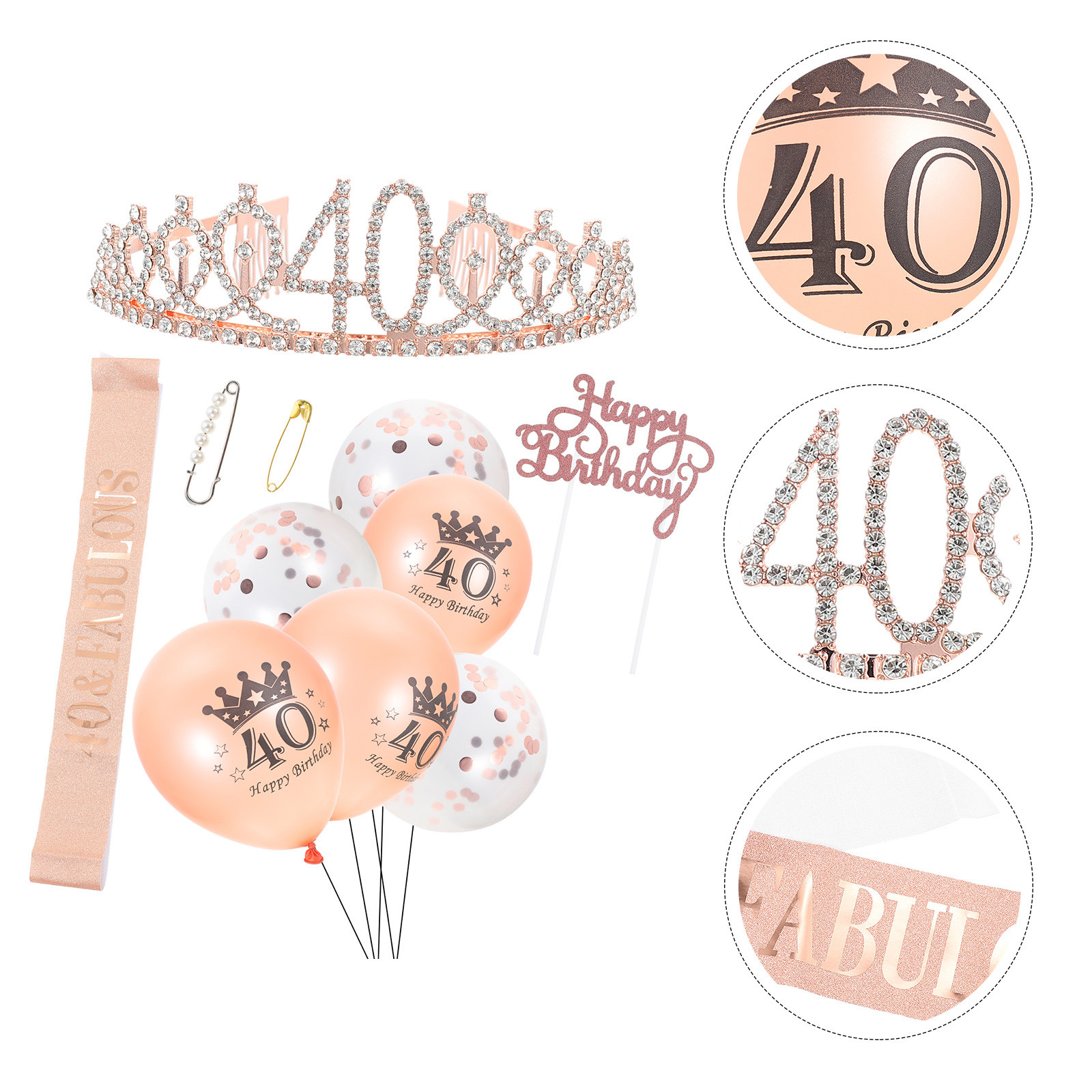 1Set Girl Birthday Crown and S - đánh giá và giá Birthday Sash Glitter
