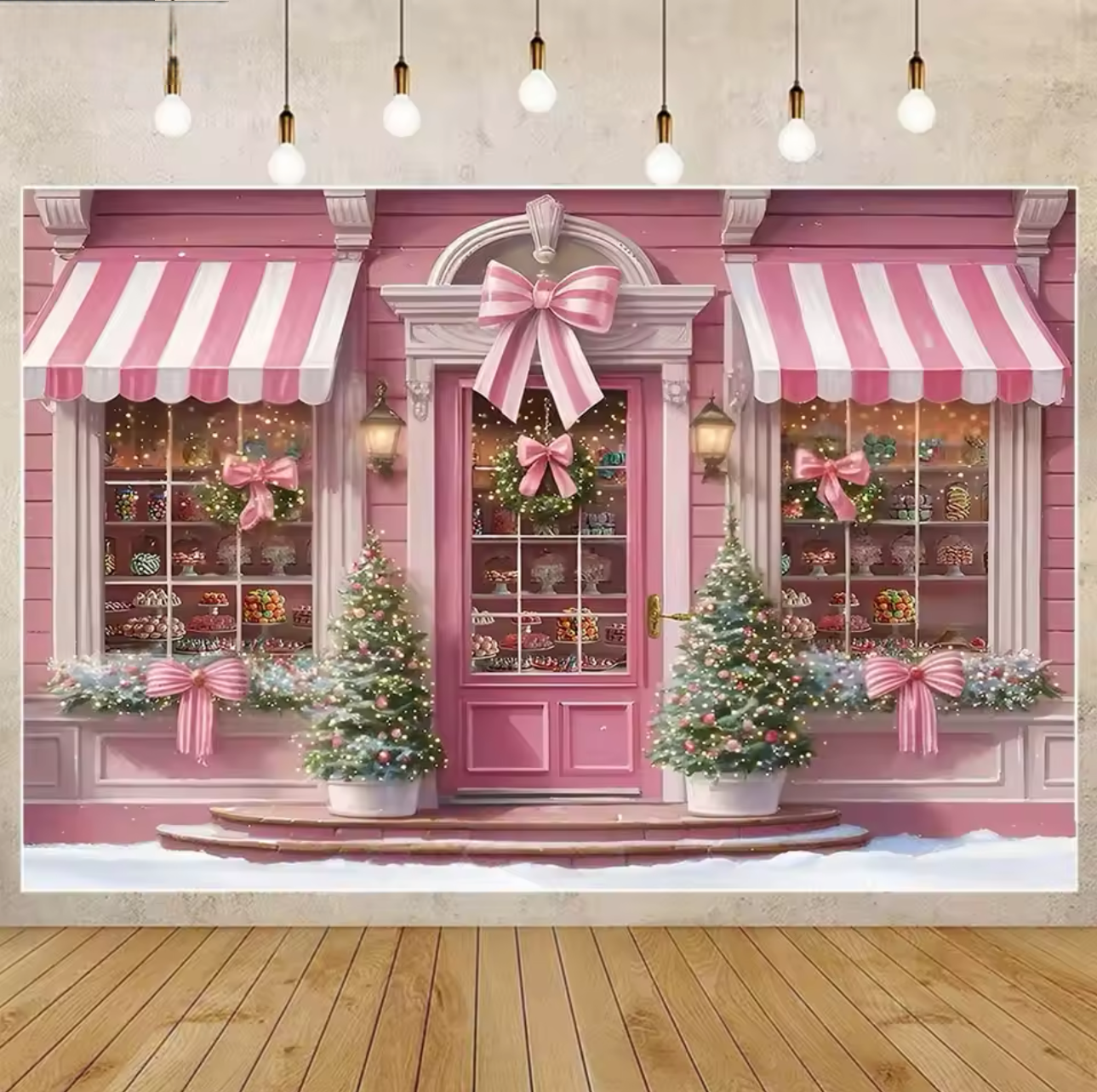 Winter Christmas Window Backgr - đánh giá và giá Party Event Supply Store