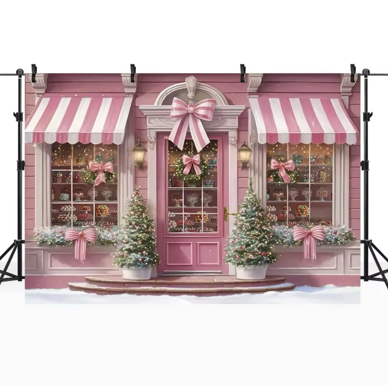 Winter Christmas Window Backgr - đánh giá và giá Party Event Supply Store