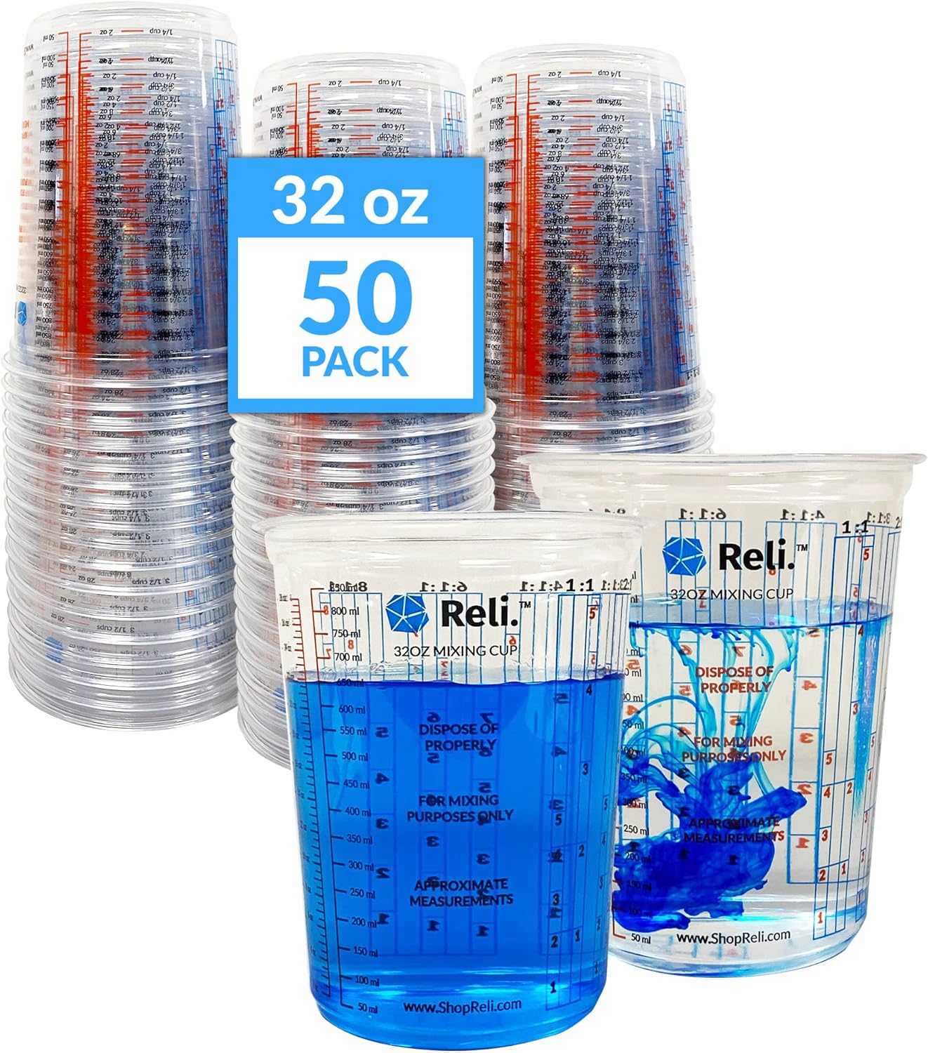 50 Pcs 32oz Disposable Paint M - đánh giá và giá Plastic Cup 50Pcs
