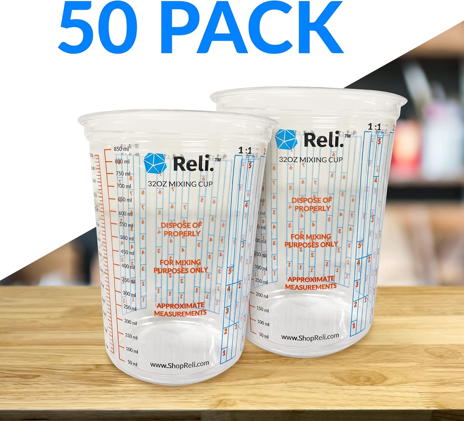50 Pcs 32oz Disposable Paint M - đánh giá và giá Plastic Cup 50Pcs