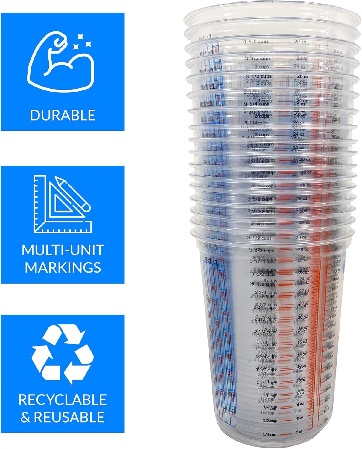 50 Pcs 32oz Disposable Paint M - đánh giá và giá Plastic Cup 50Pcs
